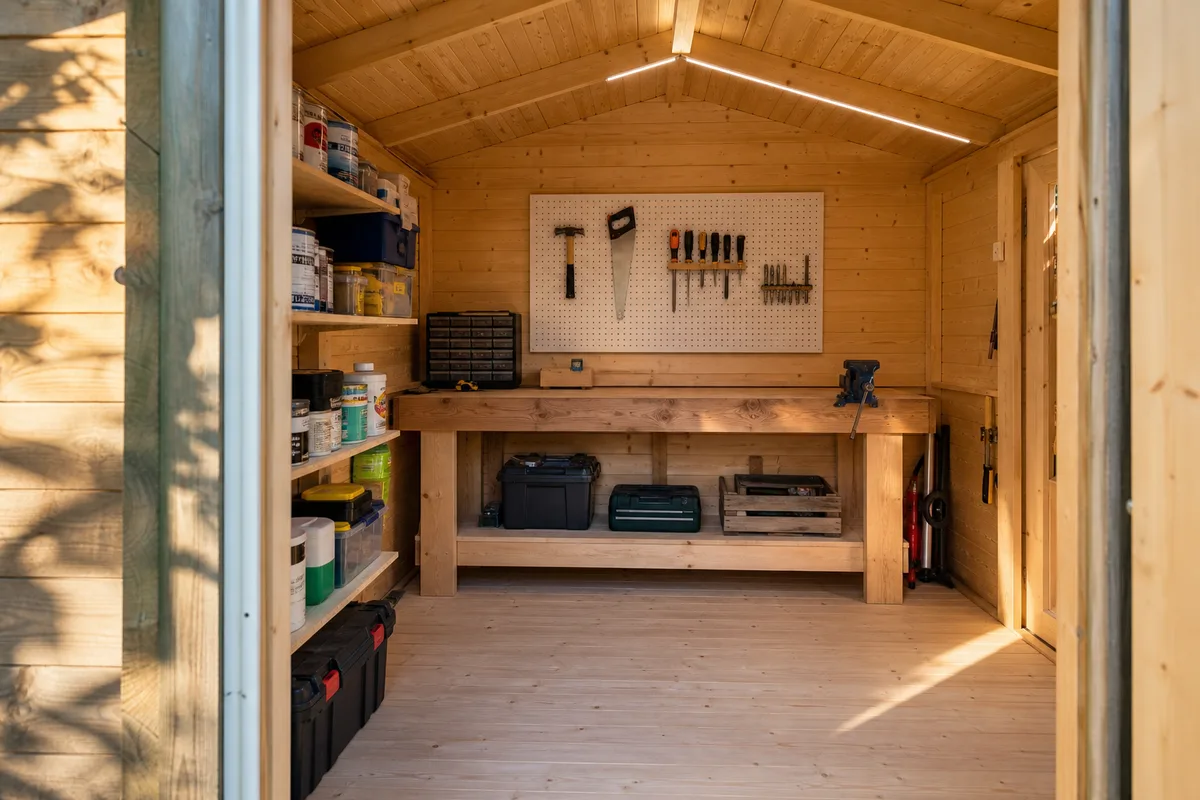 Aménagement intérieur d'un abri de jardin : la méthode